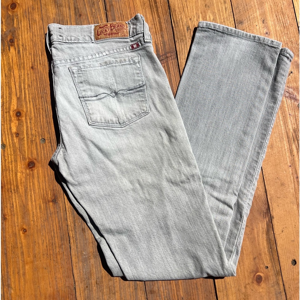 Grey Lucky Jeans distressed